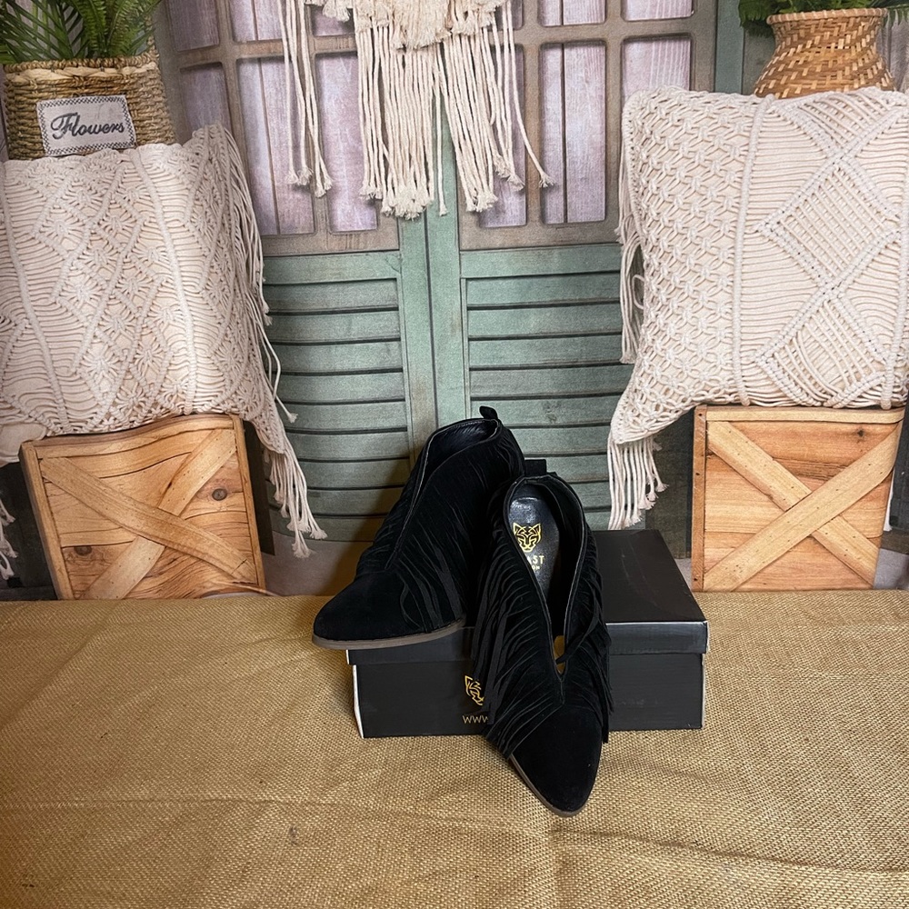 Adilene Fringe Booties